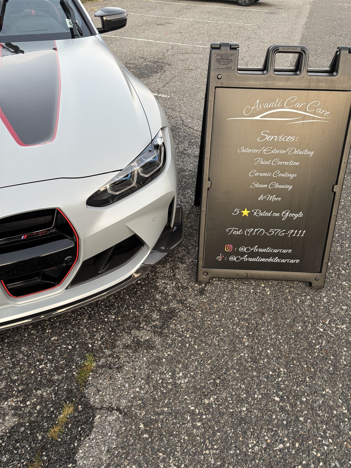 BMW M4 CSL after full exterior detail and paint correction by Avanti Car Care