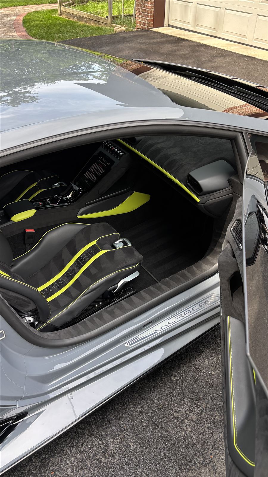 Lamborghini Huracán interior after detailing by Avanti Car Care in Bergen County NJ