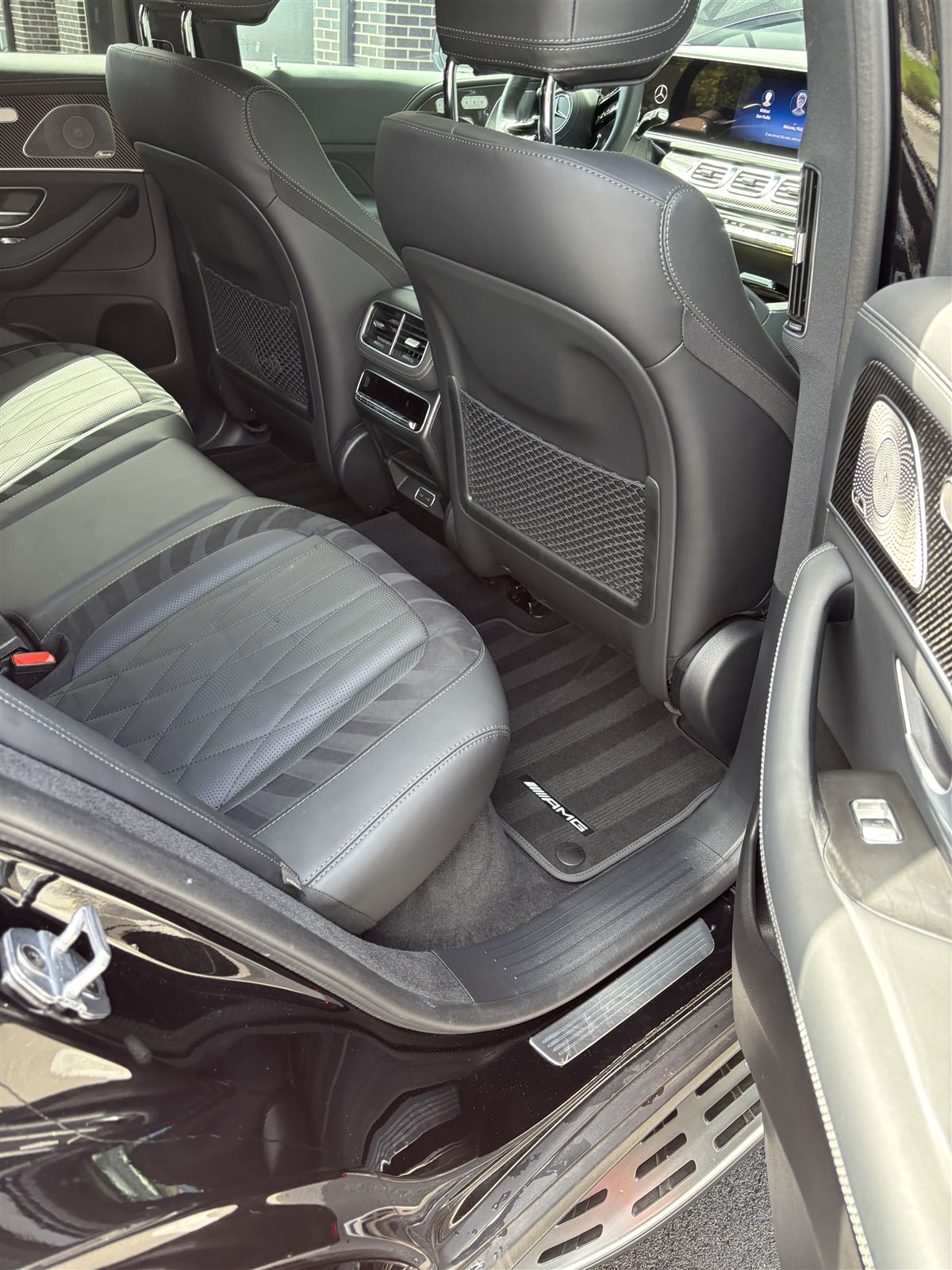Mercedes-AMG interior after detail detailed by Avanti Car Care near Closter, NJ